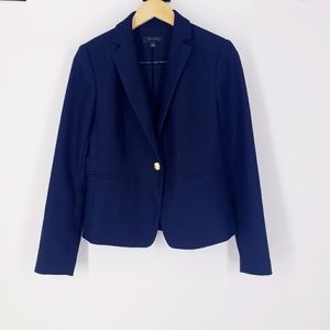 Ann Taylor Navy Blue Textured Blazer